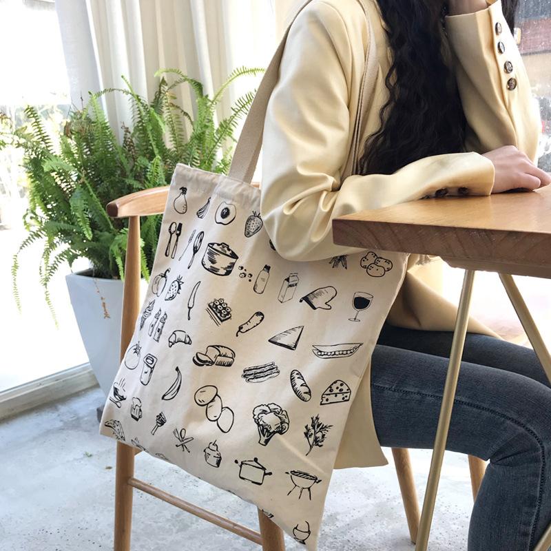 

2021 New High Quality Canvas Cotton Women's Bag Drawstring Shoulder Bag Female Japan Bucket Youth Crossbody Whole Sale