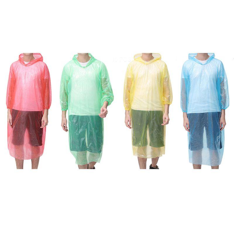 

For Camping Hiking Travel Picnic Bivouac Walking Backpacking 10 PCS Disposable Rain Emergency Waterproof Raincoat Hooded
