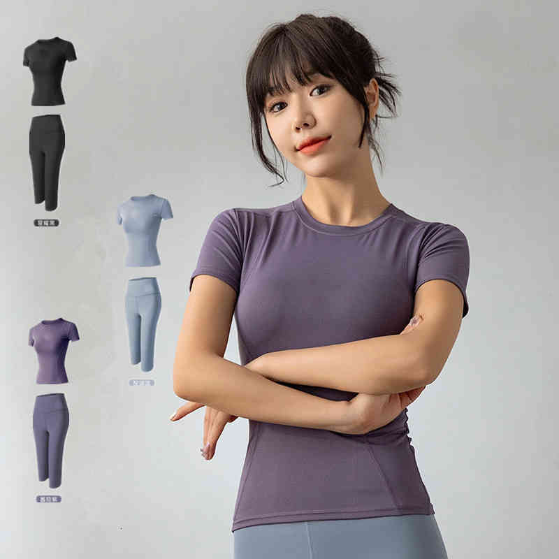 

Women's Tracksuits two pieces women sports brand Yoga set Abrasion resistance, penetration quick drying Slim-fit high-quality FJOA, Black