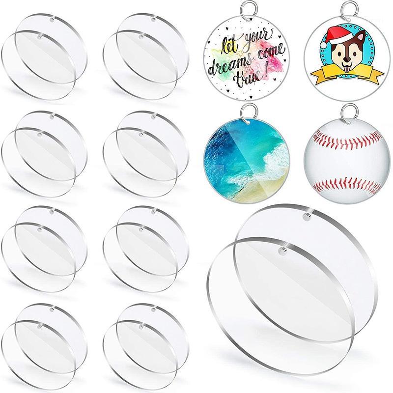 

40 Pieces of 5.08cm Diameter Transparent Acrylic,perfect for DIY Acrylic Key Chains, Gift Tags, Christmas Decorations,1