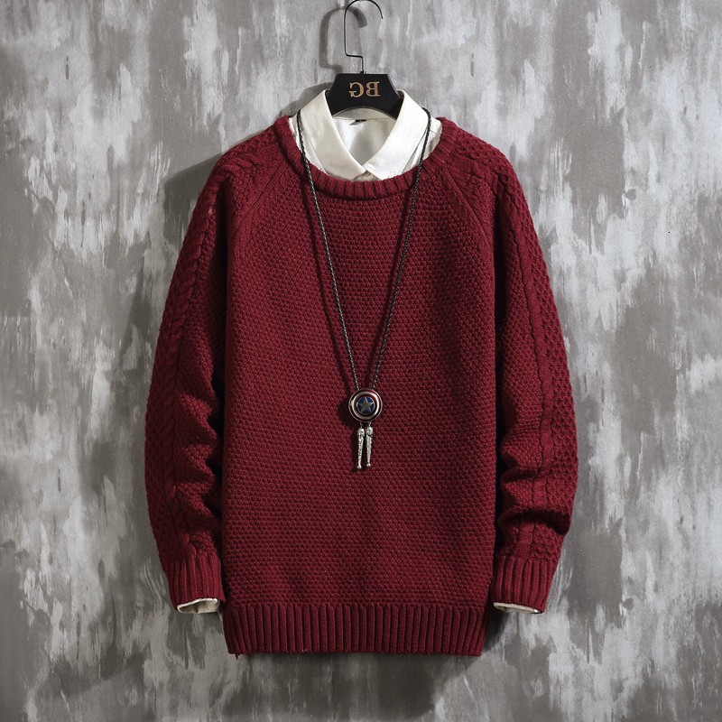 

2021 New Knit Sweater Men Long Sleeves Autumn Winter Pullover Knitted O-neck Plus Asian Size 5xl Gdq8, Z5138 a