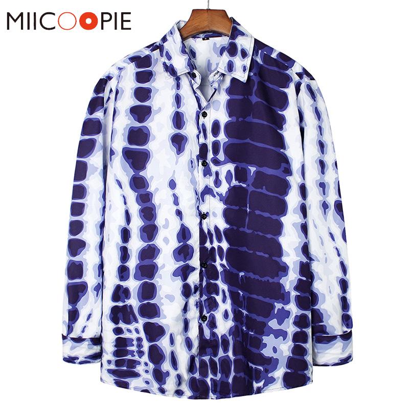 

Snakeskin Pattern Printed Men Women Shirt Dress 2020 Fashion Korean Clothes Causal Vintage Loose Harajuku Shirt Oversize Chemise, Hc21