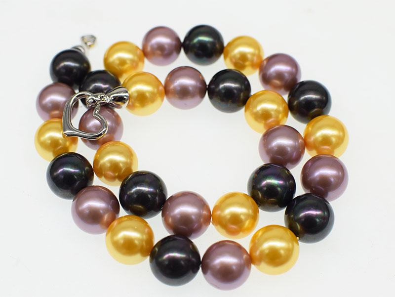 

Chains Mix-multicolor Sea Shell Round Necklace 14mm 43cm Nature Wholesale FPPJ