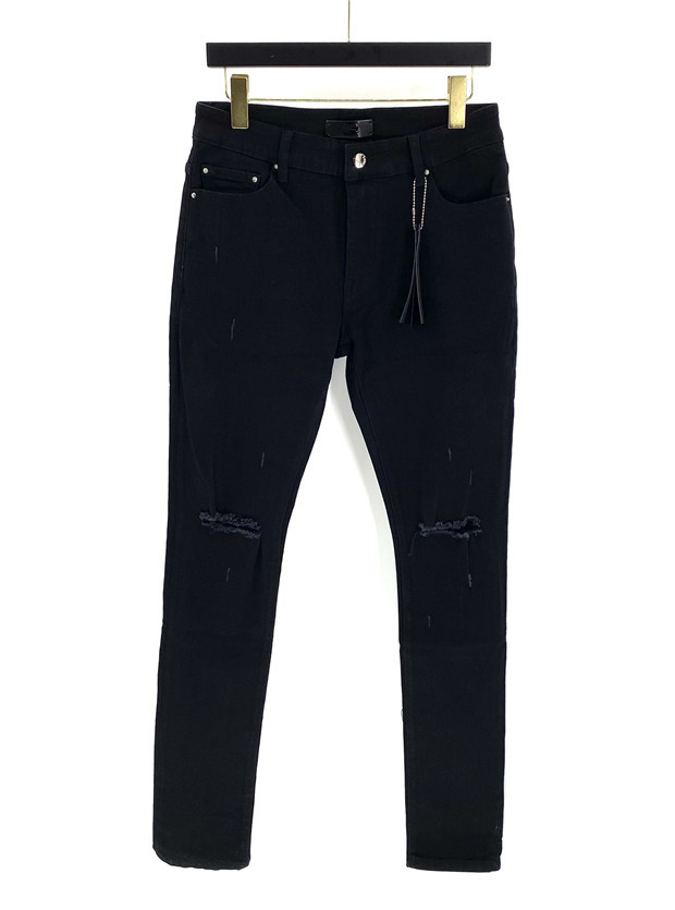 

New Arrival Winter Mens Designer Jeans Style High Street Letter Jeans Quality Fashion Classic Designer Mens Pant Top Quality Size -40, Black