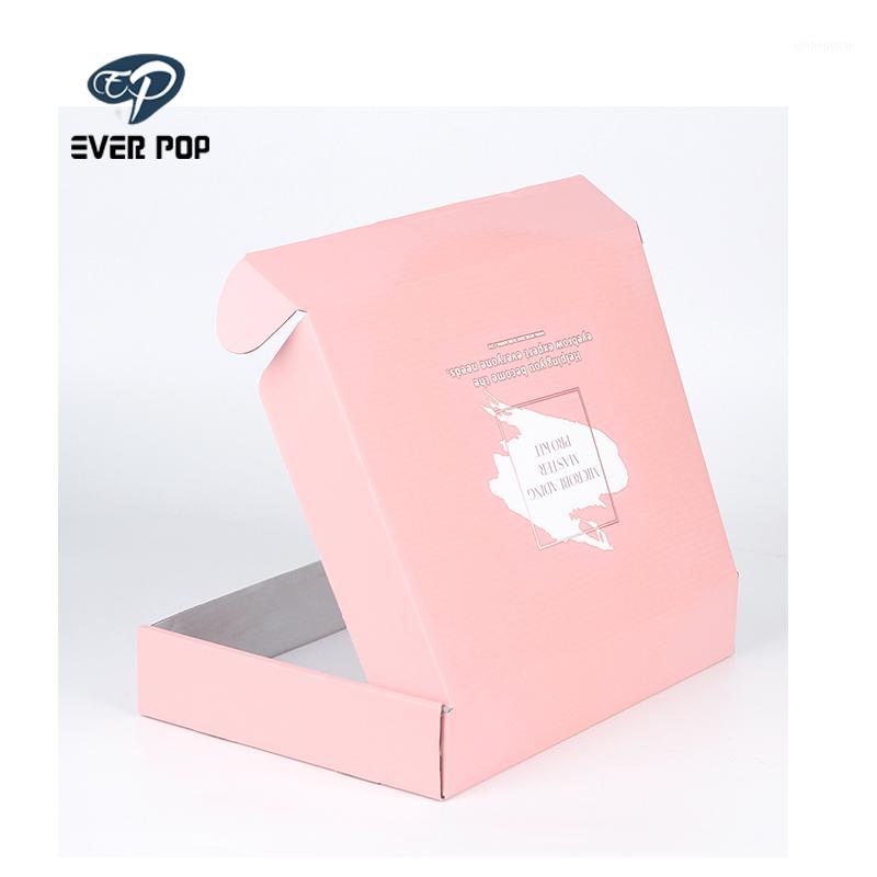 

Environmentally Friendly Kraft Paper Gift Box Foldable shipping mailer boxes pink boxes Scarf Wigs Accessories Jewelry Packing1