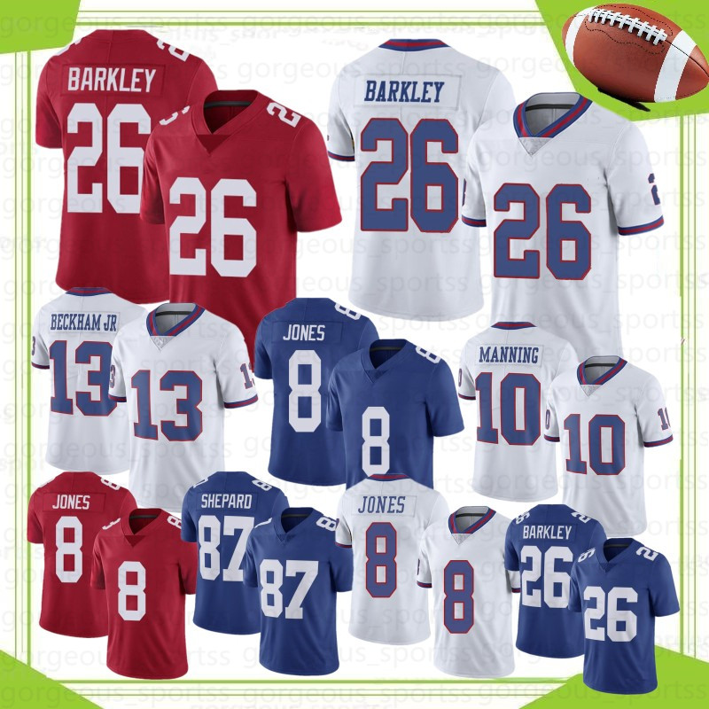 

26 Saquon Barkley Men Football Jerseys 8 Daniel Jones 10 Eli Manning 88 Evan Engram 87 Shepard 5 Marshall 13 Beckham Jr -XXXL, Juren