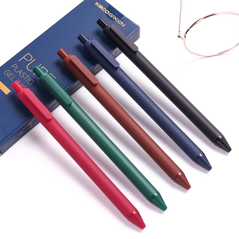 

5 pcs/set Vintage Gel pen Coloful Pen Macaron Writing Tools Diy for Planner Journal School Office Stationery1