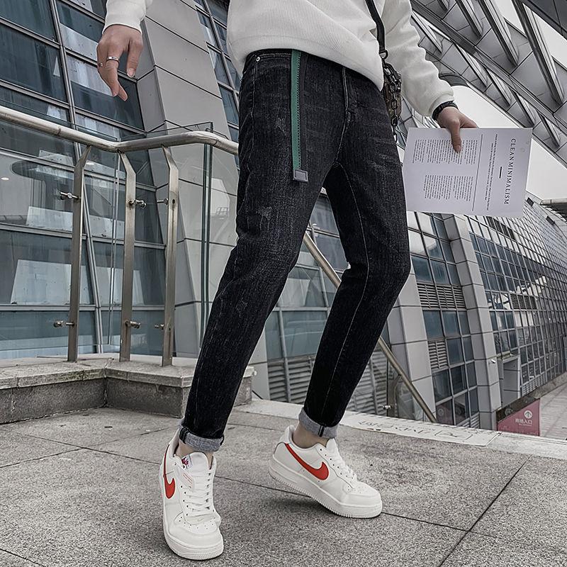 

2020 autumn new black jeans men's loose straight trend casual Best pants Recommend Free shipping