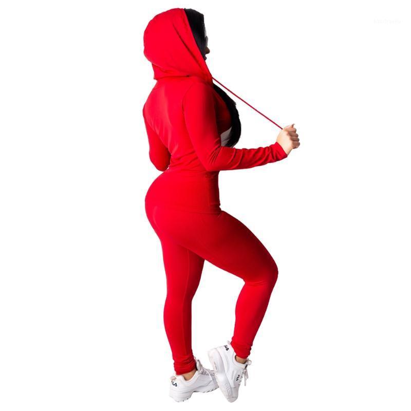 

Women Sports Casual 2 Piece Sets Tracksuit Long Sleeve Zip Hooded Sweatshirt Outwear+Pants Legging Running Jogging Yoga Outfit1, Black