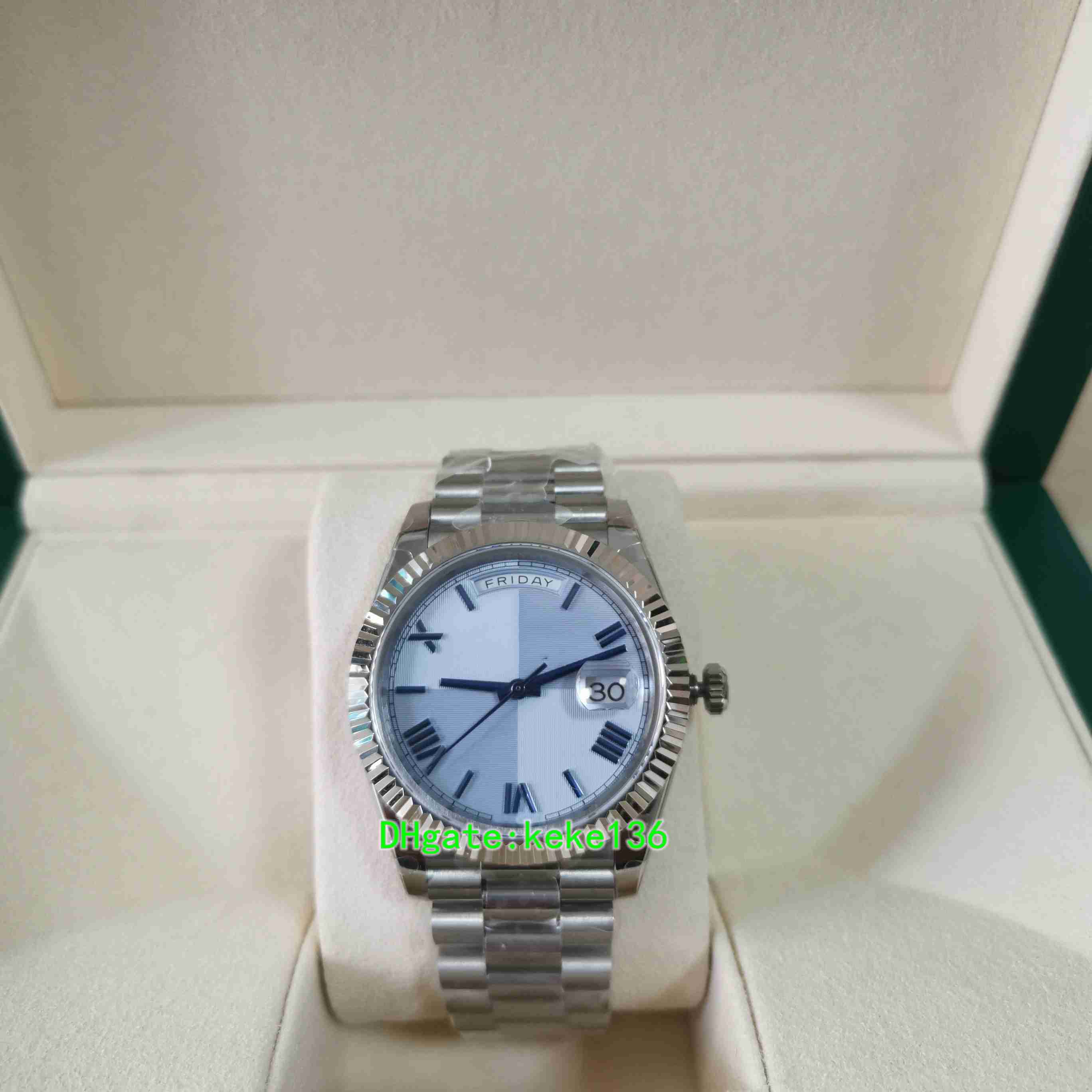 

Top Quality men Wristwatches BP 40mm 228238 228235 228239 Stainless Steel Blue Dial Mechanical Automatic Mens Watch Watches With Box Papers
