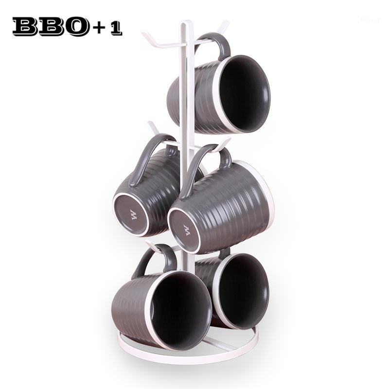 

1pcs Coffee Cup Mug Holder stand Kitchen Cup Holder 6 Mug Storage Rack Coffee Tree Jewelry Display Organizer White1