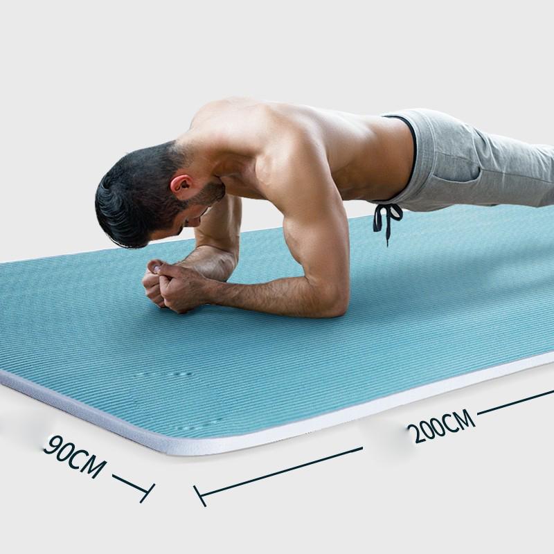 

Yoga Mat 200*90cm High-Density Edging Widening And Lengthening High-Intensity Sports Thickening 15mm Men And Women Non-Slip Spor, Red
