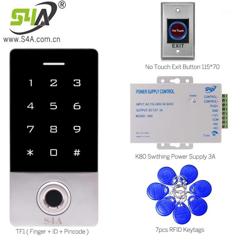 

TF1 Fingerprint Touch Keypad IP68 Waterproof RFID Standalone Access Controller Kits include K80 Power Supply+Push Button+Keyfobs1