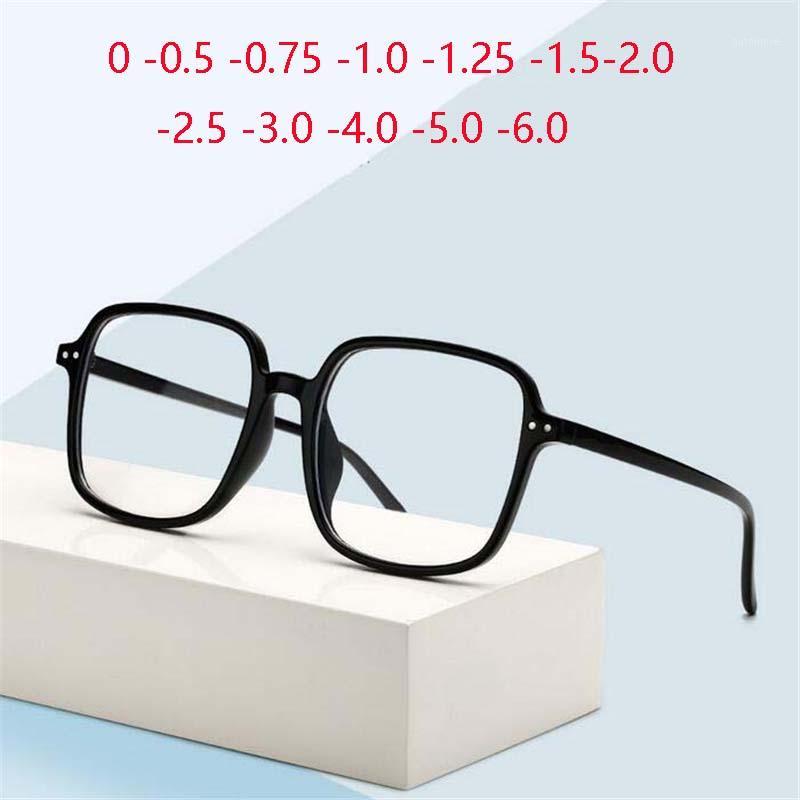 

Big Frame Square Nearsighted Spectacles Women Men Blue Light Blocking Plastic Prescription Eyeglasses 0 -0.5 -0.75 To -6.01