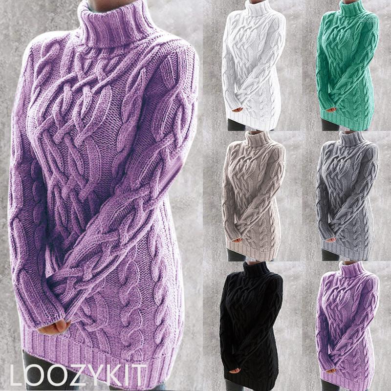 

2020 Women Autumn Winter Sweater Solid color Thick Two Lapels Pullover sweater Retro Long Sleeve drop1