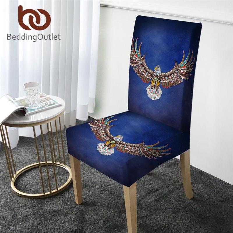 

BeddingOutlet Eagle Dining Chair Cover Geometric Spandex Elastic Slipcover Galaxy Seat Case Cover Night Sky Housse De Chaise