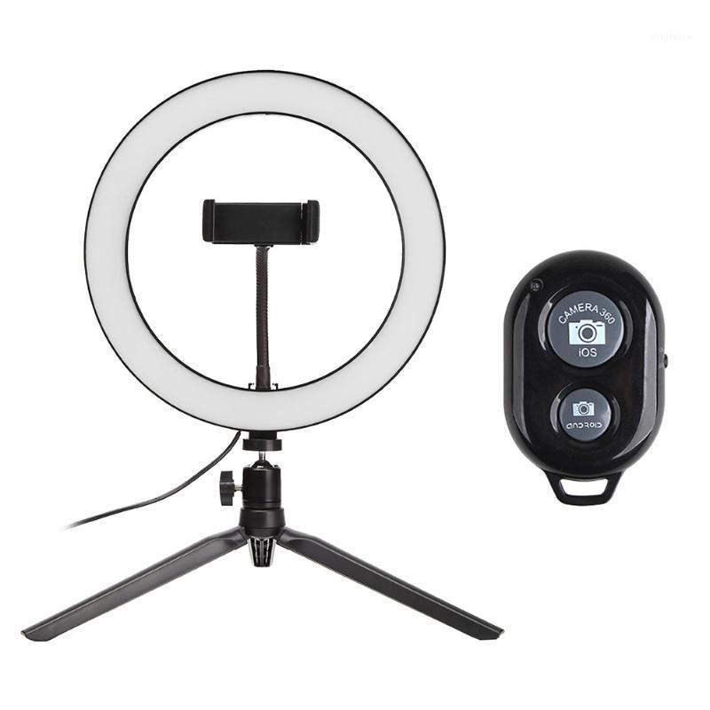

10 inch USB Powered LED Selfie Ring Light Dimmable Phone Video Photography Ring Lamp with Desktop Tripod + Bluetooth Shutter1