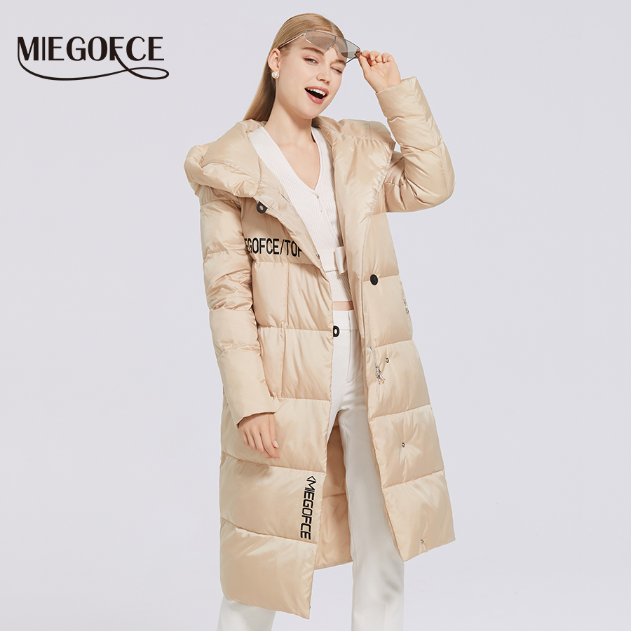 

MIEGOFCE 2021 New Winter Womens Cotton Jaet Long Coat Thi New Clothes Parka Women Coat Jaet For Winter Women Cotton, 201 black