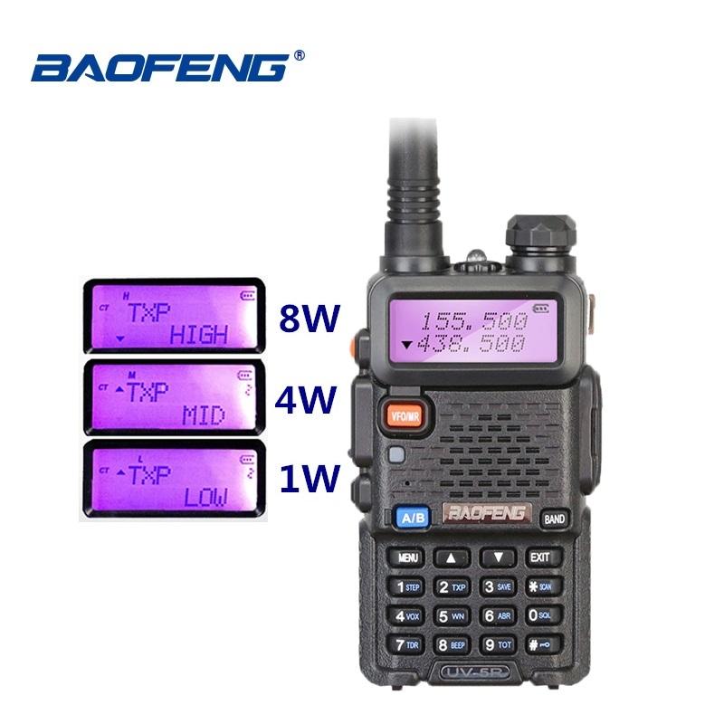 

Baofeng UV-5R 8W Walkie Talkie Dual Band VHF UHF Two Way Radio UV 5R Ham HF Transceiver CB Radio UV5R Hunting Comunicador