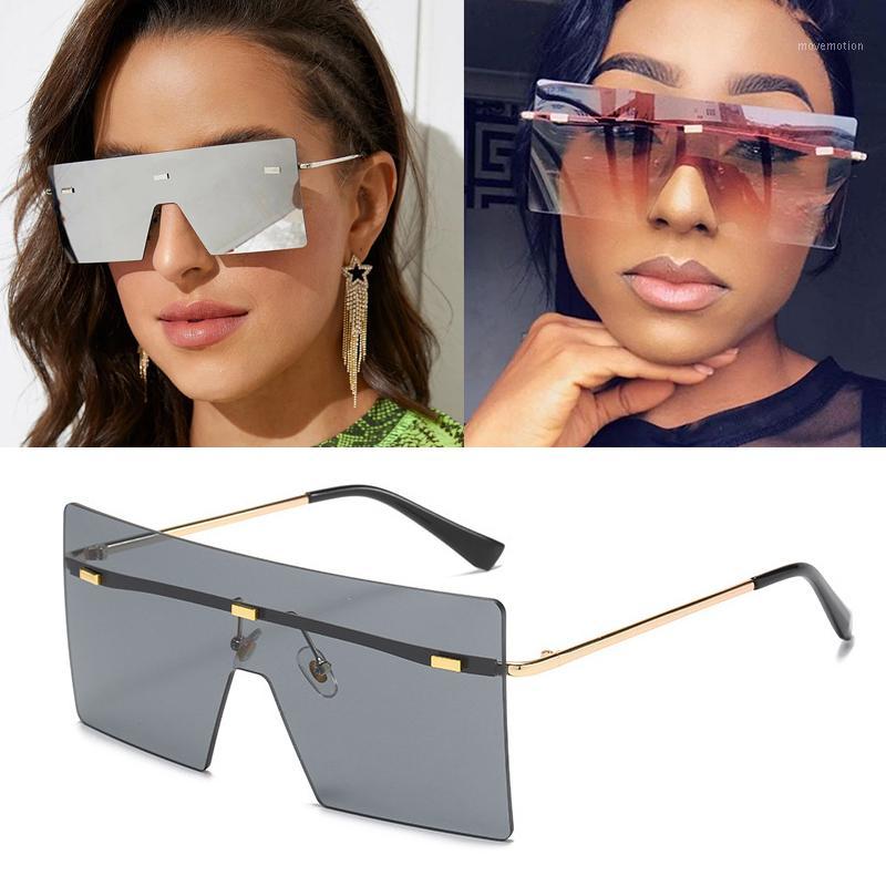 

Oversized Siamese Square Sunglasses women 2020 new Fashion Designer Vintage Shield Cool Ins me Sun Glasses uv4001