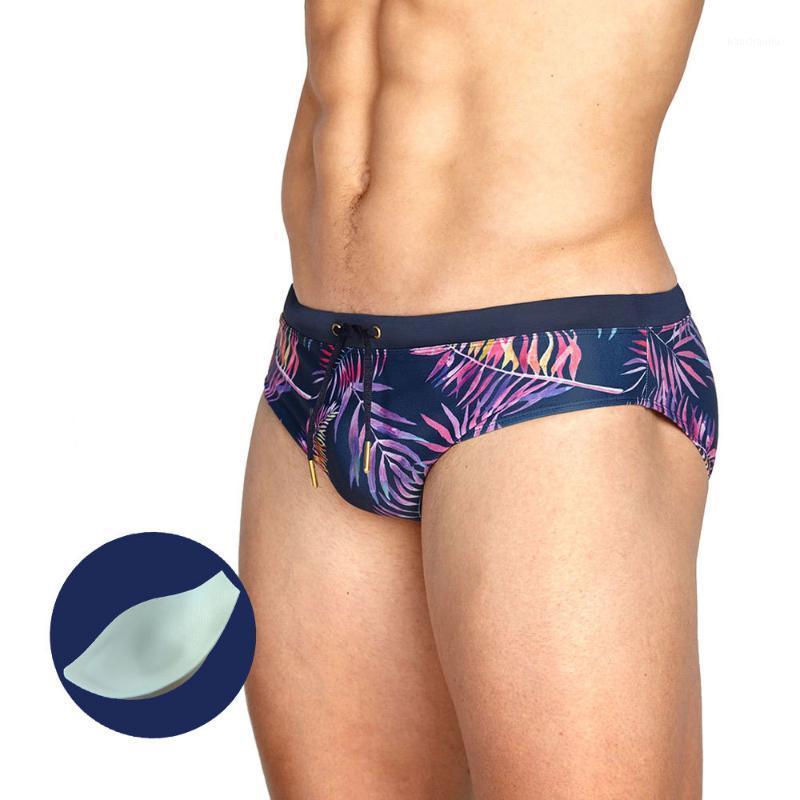 

Summer Mens Swim Trunks Sexy Gay Swimwear Bikini Pad Swim Briefs Swimsuits Beachwear Surffing Boxer Beach Shorts Maillot De Bain1