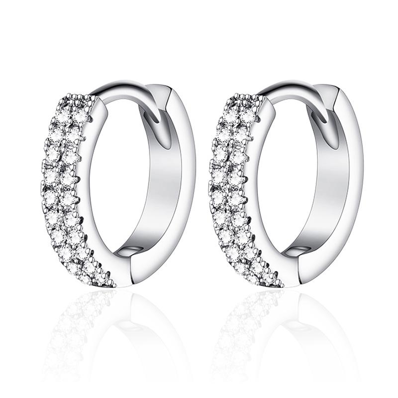 

High Quality Cubic Zirconia Hoop Earrings for Women Gold Silver Color Small Round Circle Earring Fashion Jewelry Beautiful Gifts