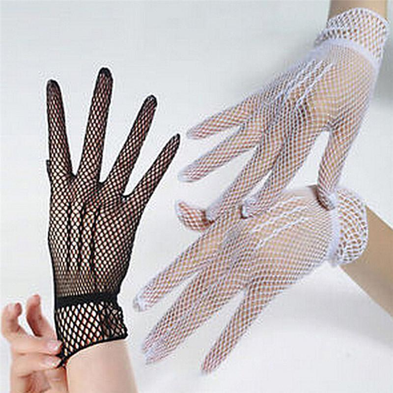 

Five Fingers Gloves Women Summer UV-Proof Driving Mesh Fishnet Lace Solid Thin Mitten Animals Woman1