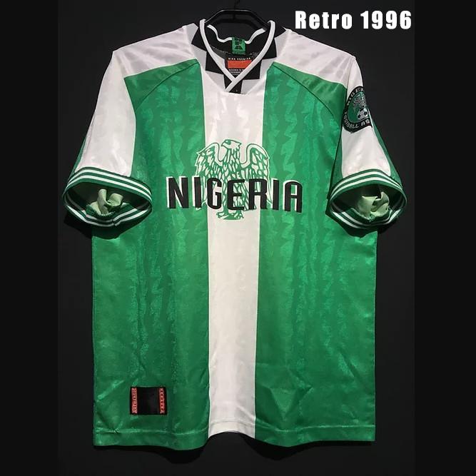 

#4 Kanu Retro 1996 Okocha#10 Yekini West Babangida Amokachi Home Soccer Jerseys Vintage Kit Classic football shirt, 1996 retro