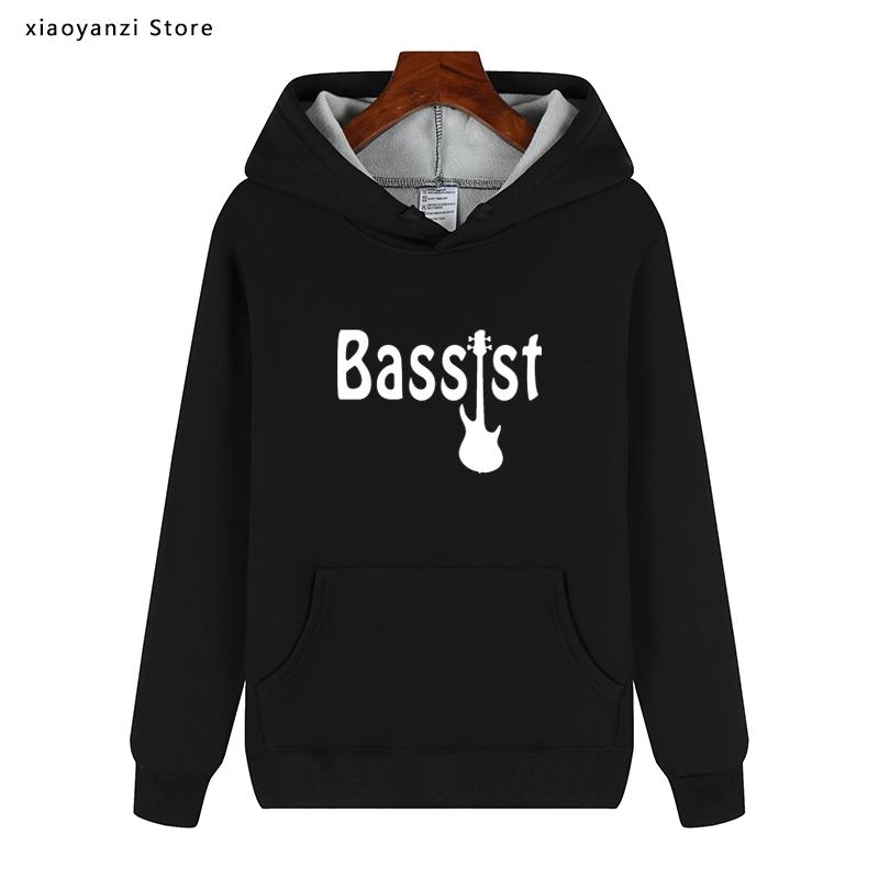 

New winter autumn Style Bassist Guitar fleece hoodies Funny music band bass guitarist rock men women sweatshirts pullovers, Solid blue