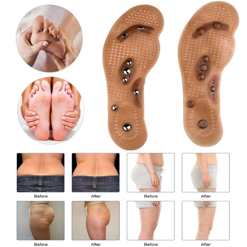 

Newly 1 Pair Foot Care Cushion Acupressure Slimming Insole Pad Magnetic Massage Shoes Insoles, Size 35-40