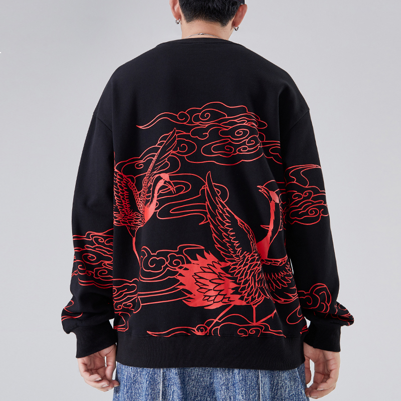 

2021 New Hipster Streetwear Animal Hoodies Man Hip Hop Street Funny Crewneck Sweatshirt Cotton Male Sweater Ezcx X1W7, Black