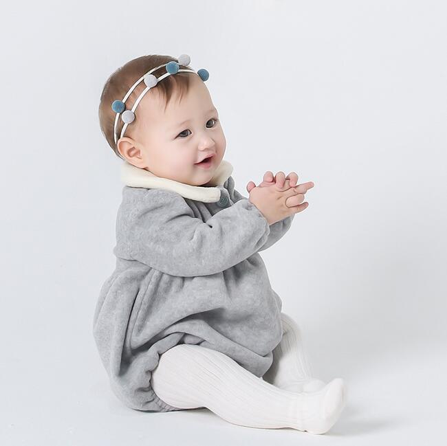 

20PCS/LOT 2020 new Korean hair accessories infant headband children seven small ball hair band cute girls elastic headwear