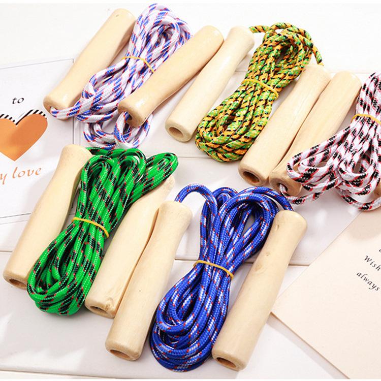 

Fitness outdoor sports sports goods High-quality wooden handle plastic skipping rope skipping rope