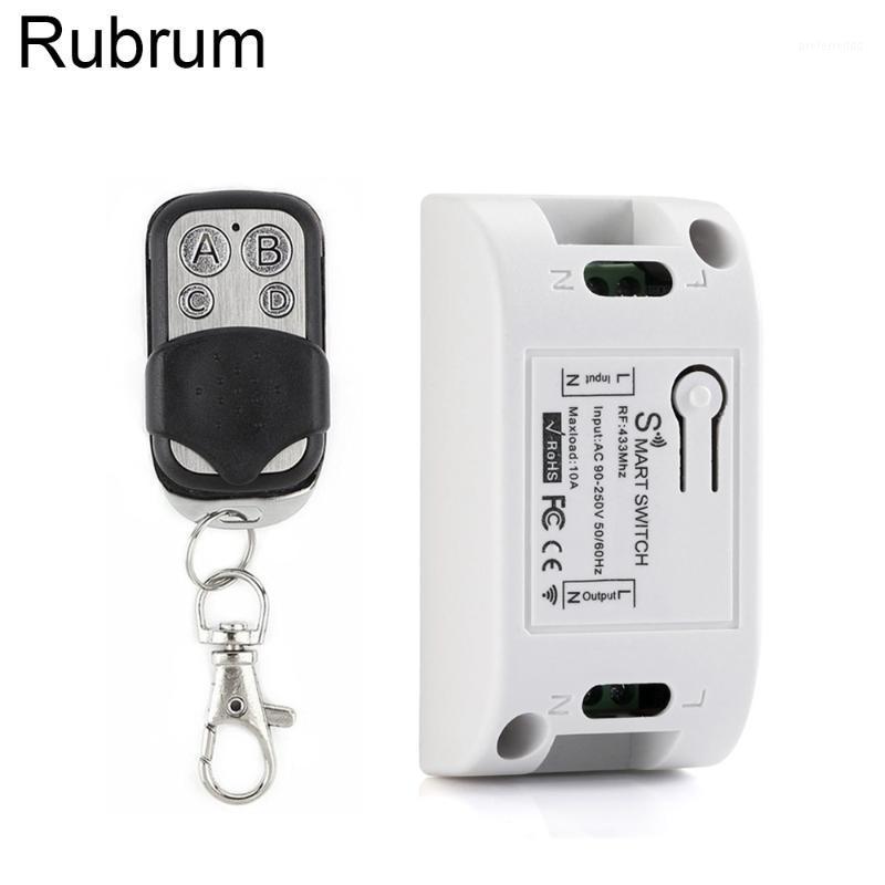 

Rubrum 433Mhz Universal Wireless Remote Control AC 110V 220V 1CH RF Relay Receiver Module & RF 433 Mhz 4 Button Remote Control1