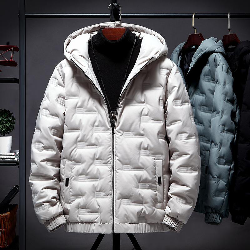 

Men's Down & Parkas Warm Thick Men Parka Jacket Winter Casual Hooded Outerwear Coats Windbreaker Male Windproof Solid Hip Streetwear, Bl1988grey