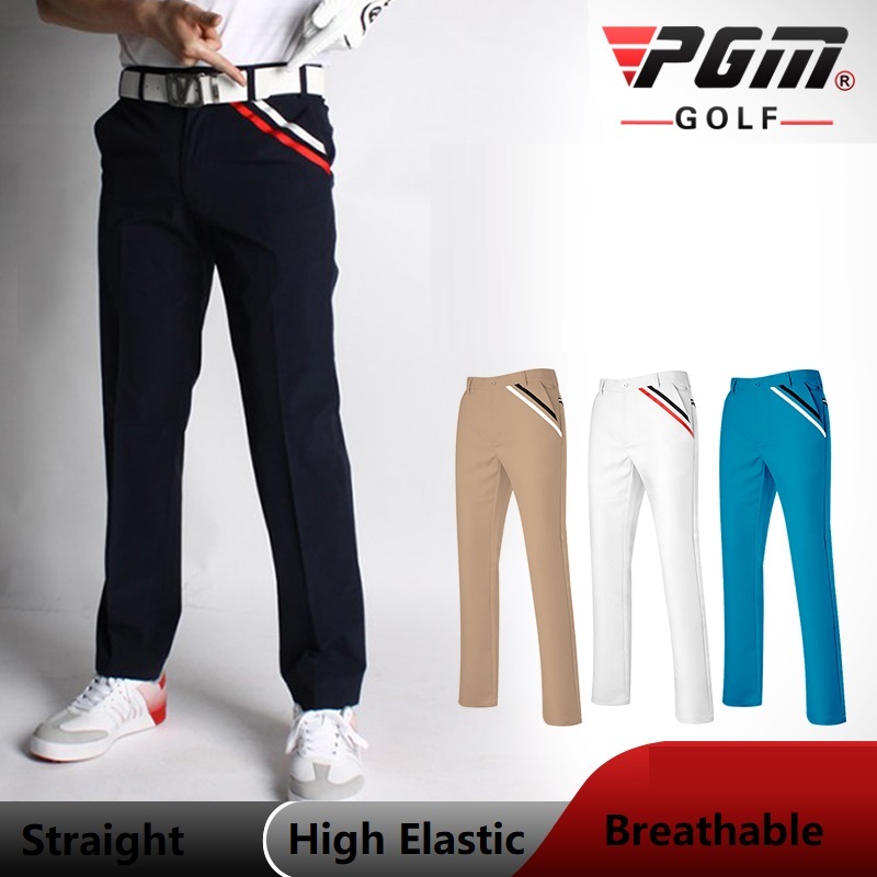 

PGM Sportswear Golf Pants Men High Elastic Breathable Golf Trousers Clothing Table Tennis Full Length Winter Autumn Pants Q1201, Navy blue