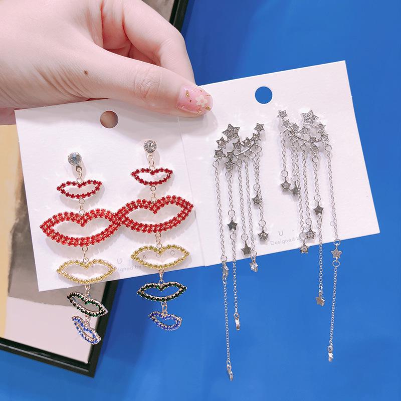 

2021 Trendy Exaggerated Big Earrings Fashion Tassel Earrings
