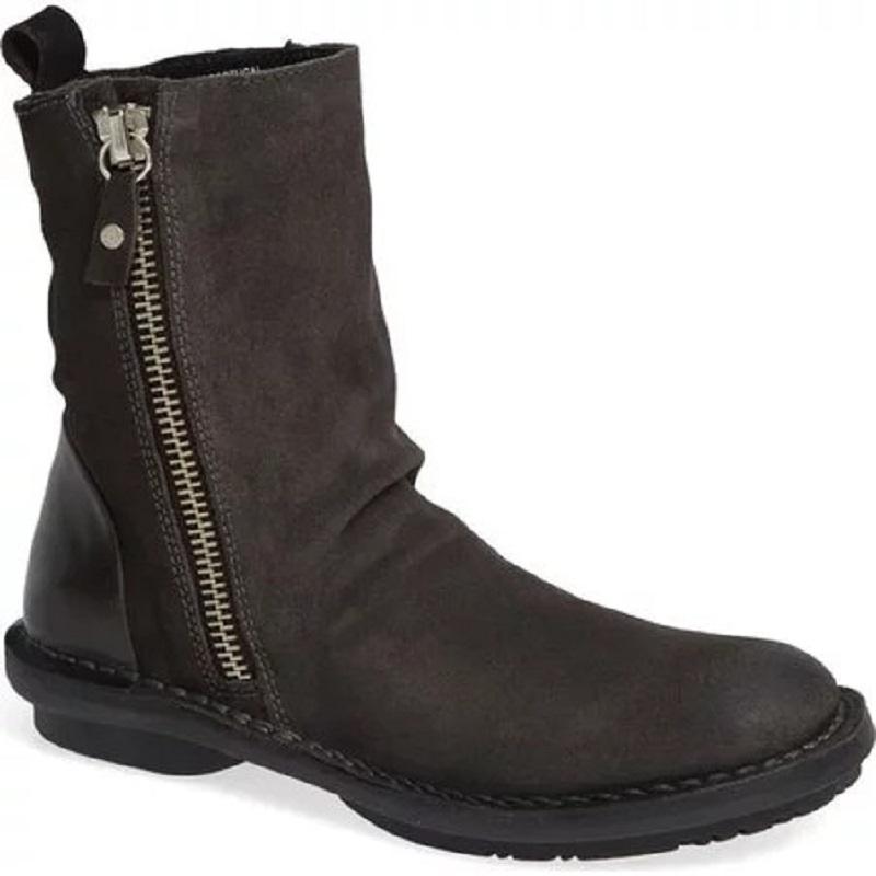 

Ankle Boots For Women Pu Leather Platform Western Ladies Autumn Winter Punk Riding Booties Zapatos Mujer, Black
