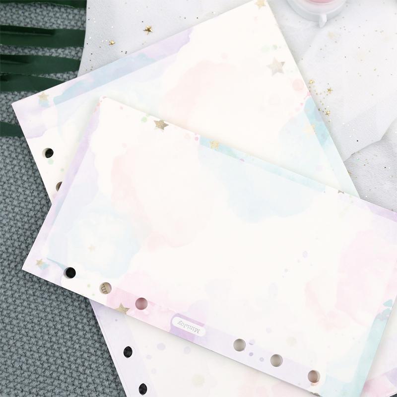 

Jame Notes Cartoon Flower Filling Inner Papers Core for 6 Holes Binder Notebooks Daily Journal Weekly Planner Dot Grid List A5A61