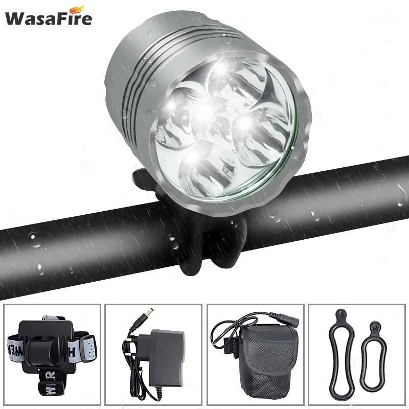 

WasaFire 5x T6 LED Bicycle Light Headlight 7000 Lumen Farol Bike Lamp Headlamp Lanterna With 18650 Battery Pack + Charger1 Lights