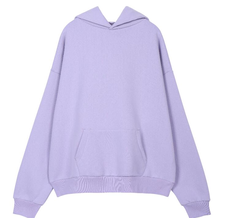 

hot sale 20FW High Street Solid Hoodies Fashion Casual Autumn Winter Hooded Sweatshirt Men Women Simple Pullover hoodie purple