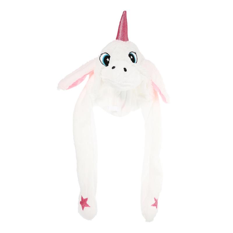 

1pc Funny Soft Ear Moving Hat Creative Photo Props Party Hat (Light, White