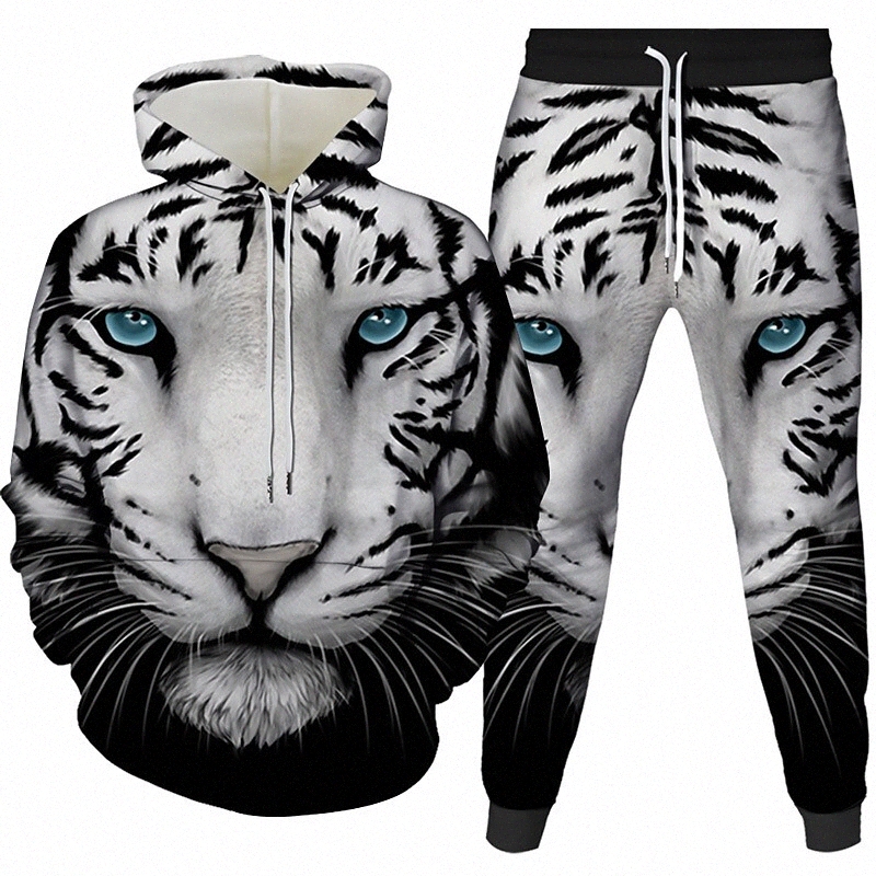 Sweats à capuche 3D pour hommes Graphique 3D 2 pièces à capuche quotidienne 3D imprimé décontracté sweats en sweatshirts à manches longues bleu j