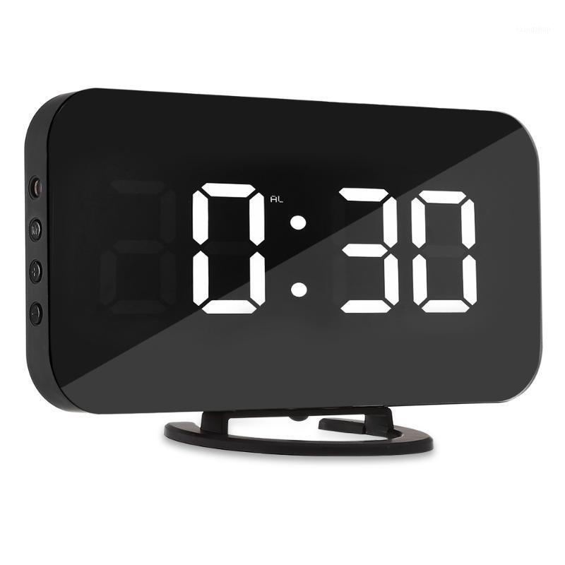 

LED Digital Alarm Table Clock Brightness Adjustable For Home Office Hotel Light Sensor USB Modern Digital Clock1