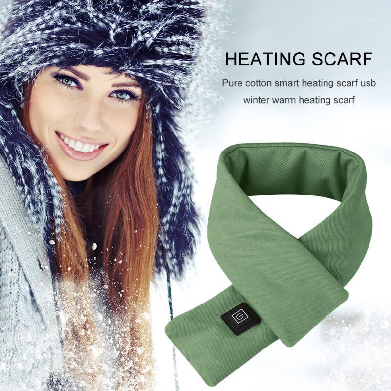 

Couple Scarf Neckerchief Plush Collar Scarves Winter Warm Electric Neck Guard Heated Collar Scarves Cotton Smart Heating Scarf1, Green