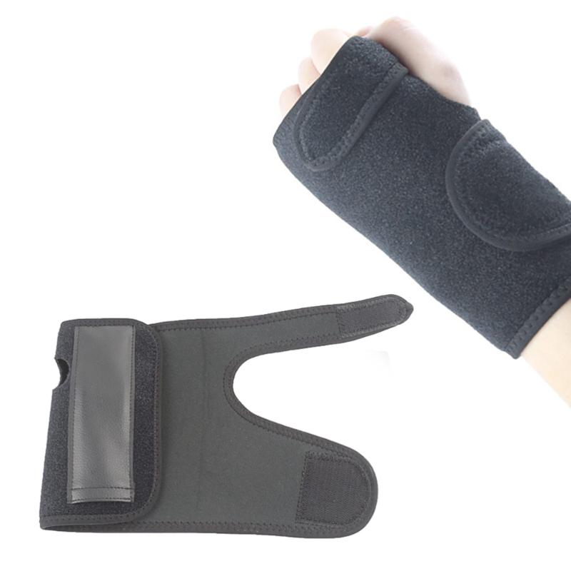 

1pc Wristband Breathable Steel Plate Durable Sprain Fixed Gear for Tendonitis, Black