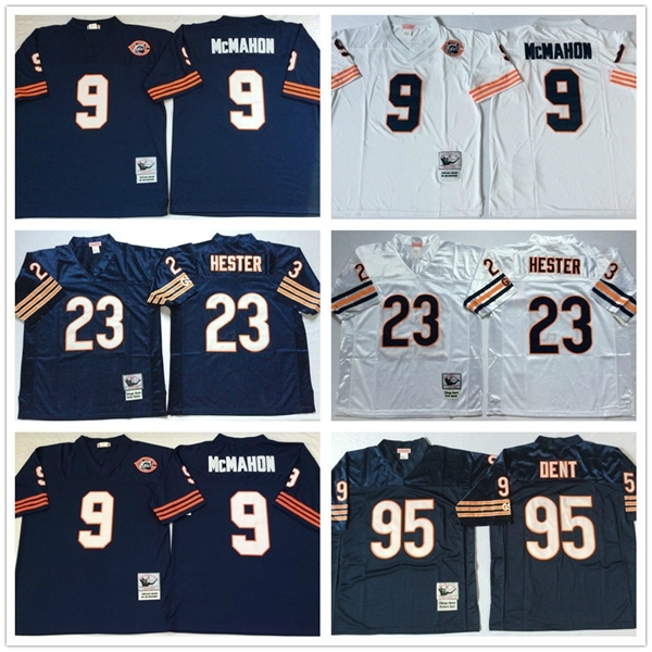 

NCAA Retro Vintage Mens #9 Jim McMahon Jersey 23 Devin Hester 95 Richard Dent Cheap Blue White Stitched Football Jerseys Fast Shipping, As picture