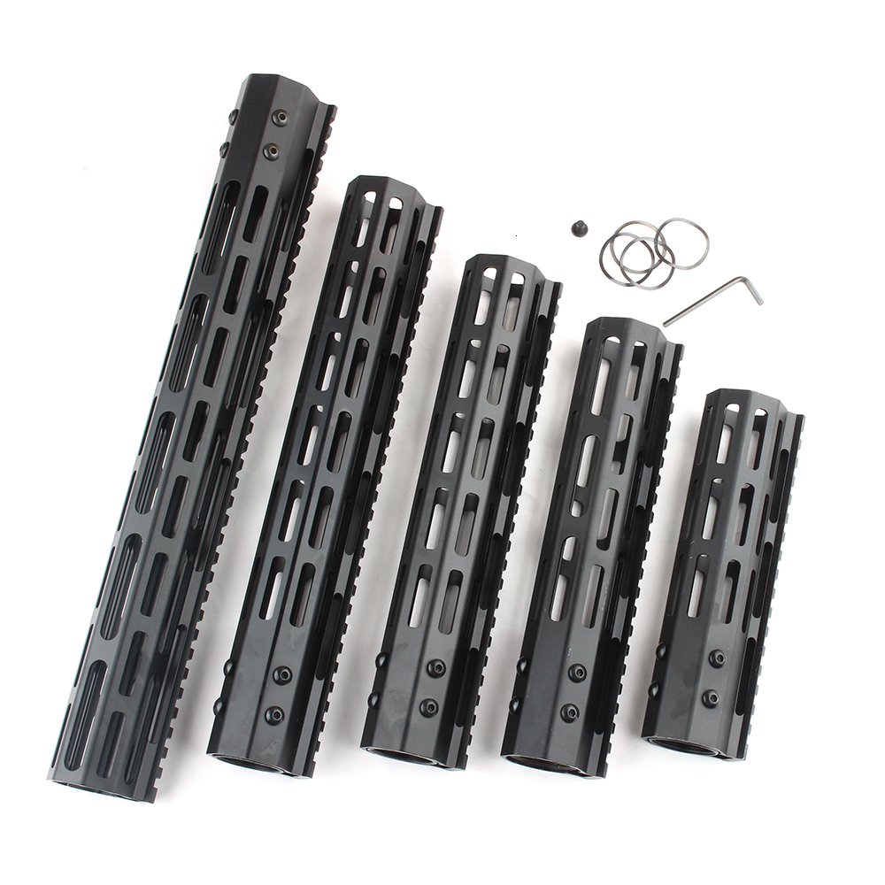 

AR15 M4 M16 M-LOK Handguard 7"/10"/12"/15" Ultralight Slim Free Float Aluminum Handguards Rail With Steel Nut