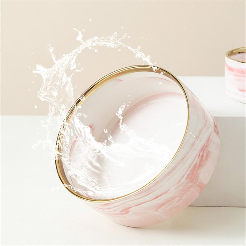 

Ceramic Bowl Puppy Water Drinking Feeder with Wood Bracket Dog Feeding L9CF