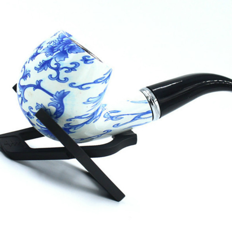 

vapor pipe e pipe Blue and White Porcelain Pattern Pipe Men's Filter Pipes Gift Box Packaging free shipping